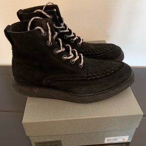 All Saints Moth Boots Suede Lace Up sz 10